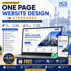 One Page Website Design Hyderabad